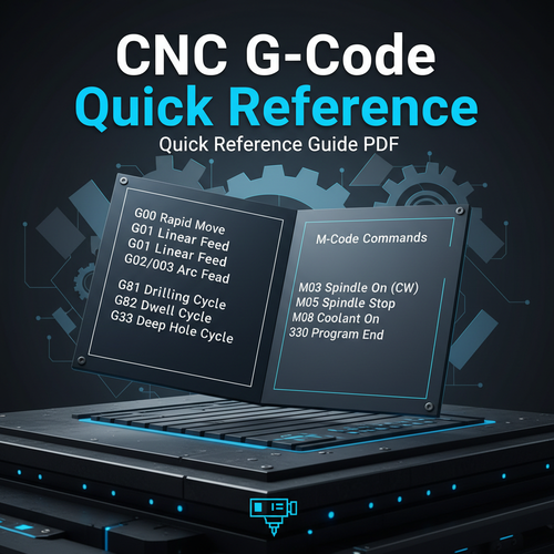 CNC G-Code Quick Reference Guide PDF cover image